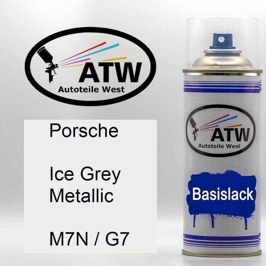 Porsche, Ice Grey Metallic, M7N / G7: 400ml Sprühdose, von ATW Autoteile West.